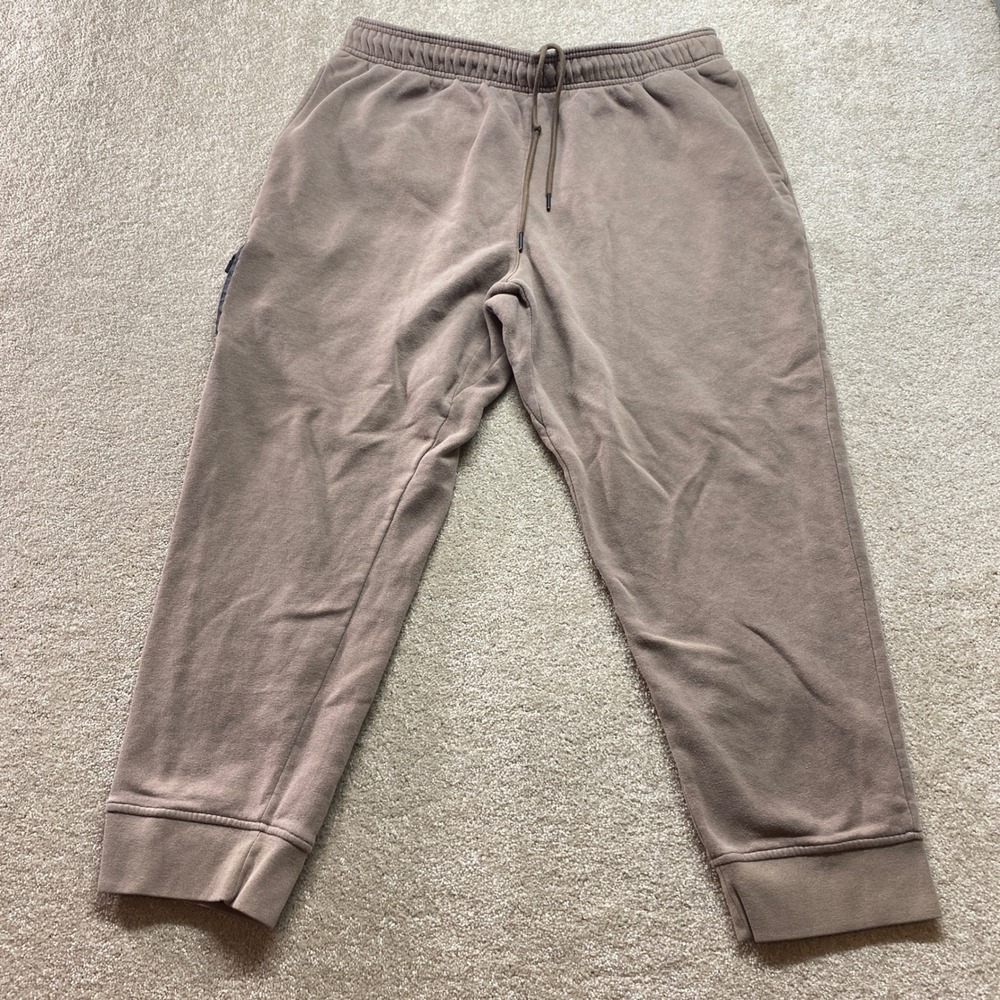 Reebok Sweatpants Mens 2XL Tan Fleece Jogger Athletic Comfort Drawstring